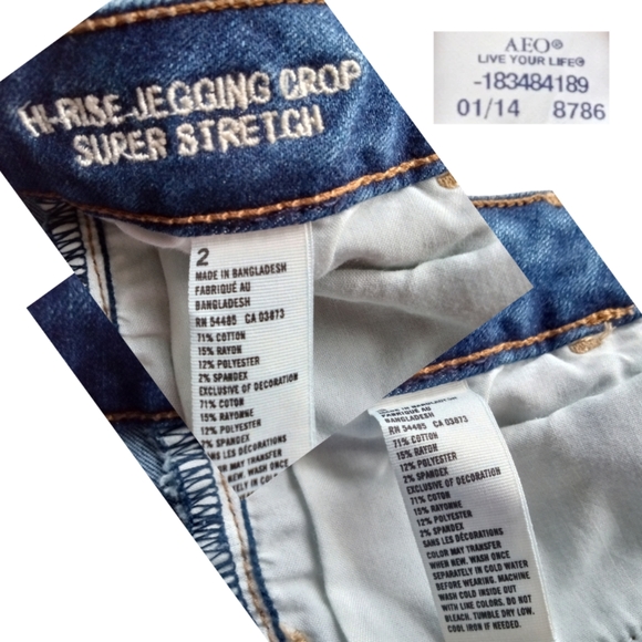 AMERICAN EAGLE Hi-Rise Jegging Crop Super Stretch - Picture 3 of 10